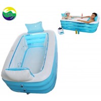 Factory hot Sale Portable Folding Inflatable Bathtub plastic blow up spa aboved ground swimming pool