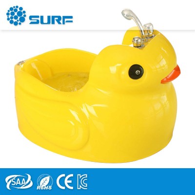 Kids Spa Equipment Lovely Duck Acrylic Yellow Natural Stone Bath Tubs