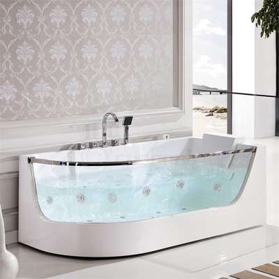 Europe CE Approval High Quality Hot Sale Glass whirlpool Massage Bathtub