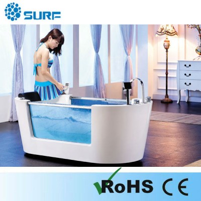 1 person hot sale freestanding solid surface bathtub small size bathtub SF5B007