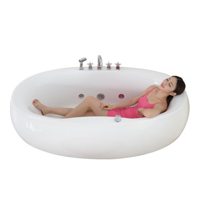 New Design Fashionable Acrylic Massage Whirlpool Freestanding Bath Tub