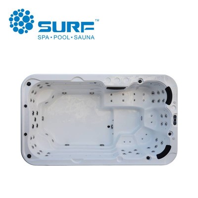 Sunrans Outdoor Massage Swimming container Pool Endless Large Dual Zone Surfing Swim Spa