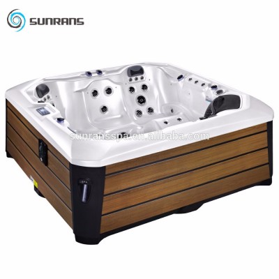 Freestanding Whirlpool Bathtub outdoor spa bath two lounge hot tub