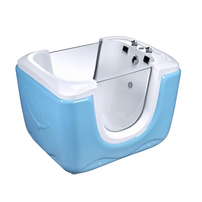 Freestanding acrylic massage infant baby spa small whirlpool bathtub for kids