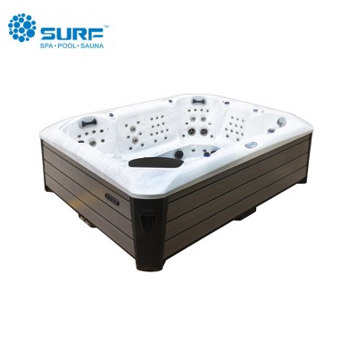 Surf spas  popular high quality bathtub whirlpool outdoor spa hot tub for 8 person