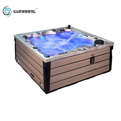 bathtub manufacturer Sunrans 5 person SR802C USA Balboa CE body massage outdoor bathtub with seat